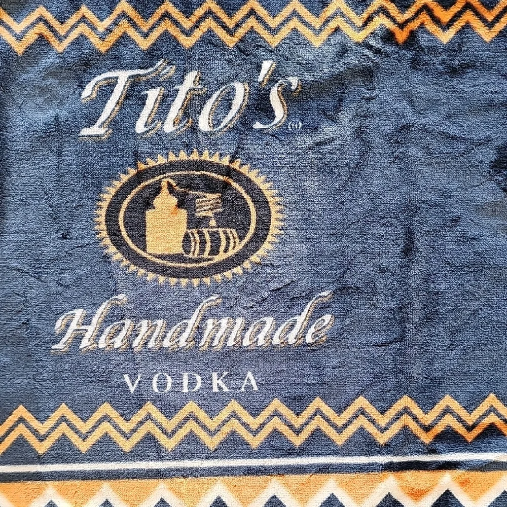Tito's Handmade Vodka Black and Orange Blanket